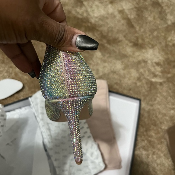 Brand New Badgley Mischka Godiva Diamond Pointed Toe Pump Sz 10M - Picture 6 of 8